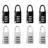 Bymivofun Pack of 8 Combination Lock, Mini Padlock, 3-Digit Combination