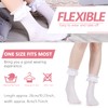 SATINIOR Women's Ruffle Socks Lace Topped Ankle Socks Opaque Frilly