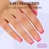 Misssix XBASICTIPS Uñas postizas francesas, 150 unidades, uñas postizas rosas