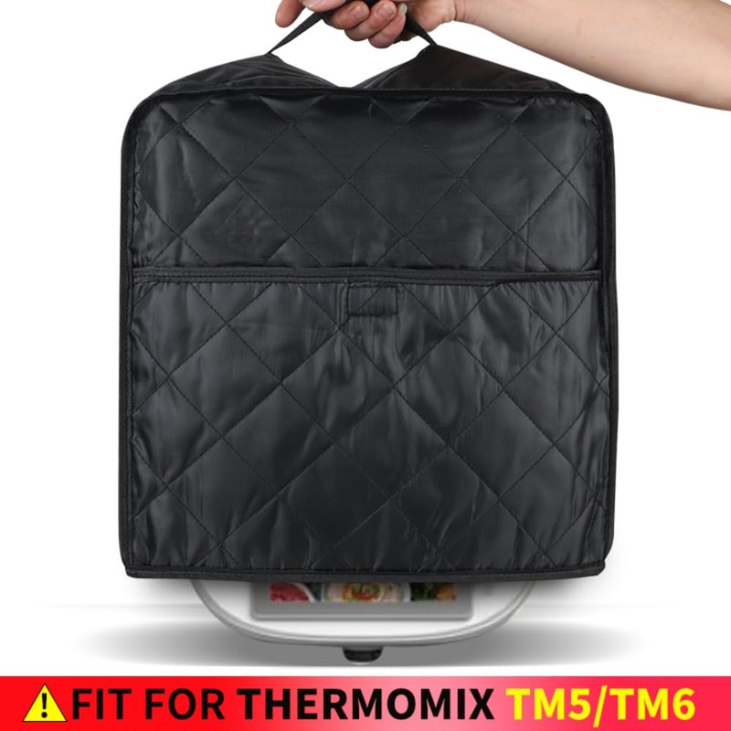 KochSync Dust Cover for Thermomix TM5/TM6 - Black Cover with
