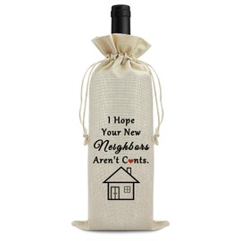 Novelty Housewarming Wine Bags Funny Joking New Home Wine Gift Bag Humorous Congratulations Moving House Warming Gift for Friends Housewarming Party Decorations New Home Gift Unique House Warming Gift