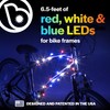 Brightz CosmicBrightz LED Bike Frame Rope Light, Patriotic - 6.5-Foot