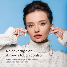 Lawonda - Correa antipérdida para el cuello para airpods, cuerda magnética fuerte para collar, cordón deportivo para auriculares compatible con AirPods 1 y 2 / Pro /3rd /Pro 2 S dorado