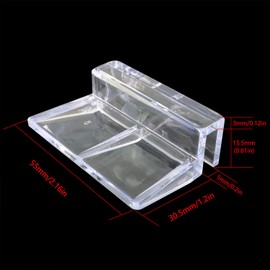 JianLing 8pcs Aquarium Glass Cover Clip Clear Acrylic Support Holder for Aquarium Fish Tank (5mm)