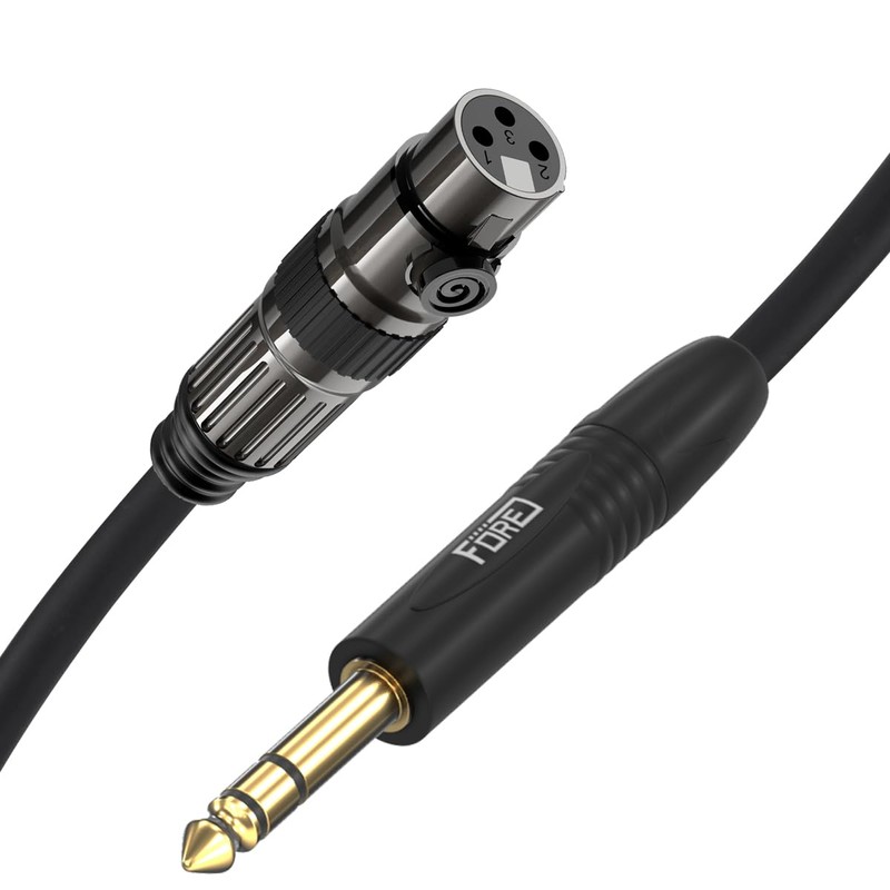 FORE 6.35mm to XLR Female Microphone Cable 1m