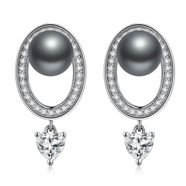 Pearl Earrings Black Pearl Drop Earrings Pearl Dangle Earrings Pearl Earrings White Gold Pearl Earrings Dangle,Leverback Pearl Earrings for Women White Pearl Earrings