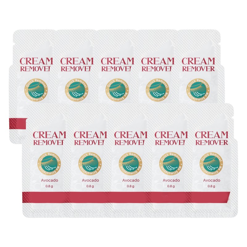 10 Pack Eyelash Extension Remover Cream Low Irritation Fast Dissolving