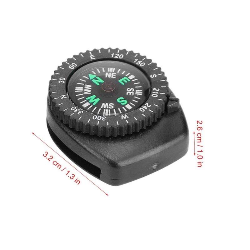 Watch Shape Compass, 2pcs Portable Hiking GPS Watch Band Slip