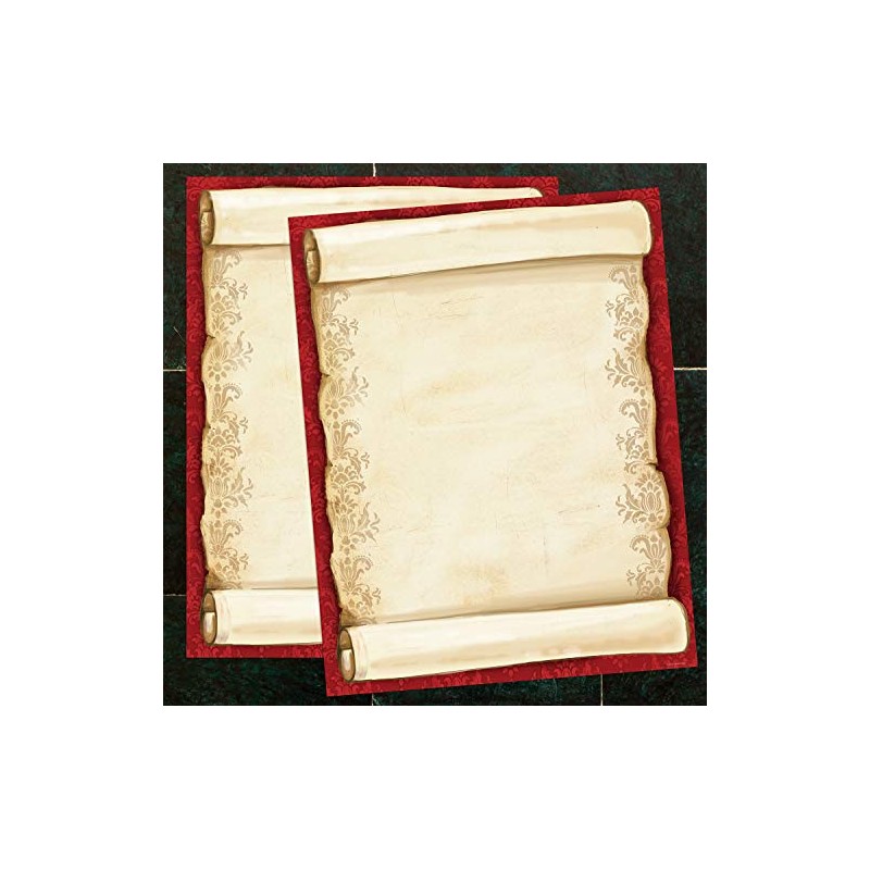 Great Papers! Christmas Scroll Letterhead, 80 count, 11" x 8.5"