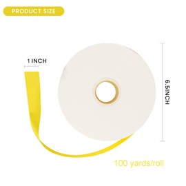 1 Inch Yellow Polyester Satin Ribbon for Gift Wrapping, 100 Yards High Density Craft Fabric Ribbon for Wedding, Gift Wrapping, Holiday Decoration, Bow Making, Wreath, DIY Crafts