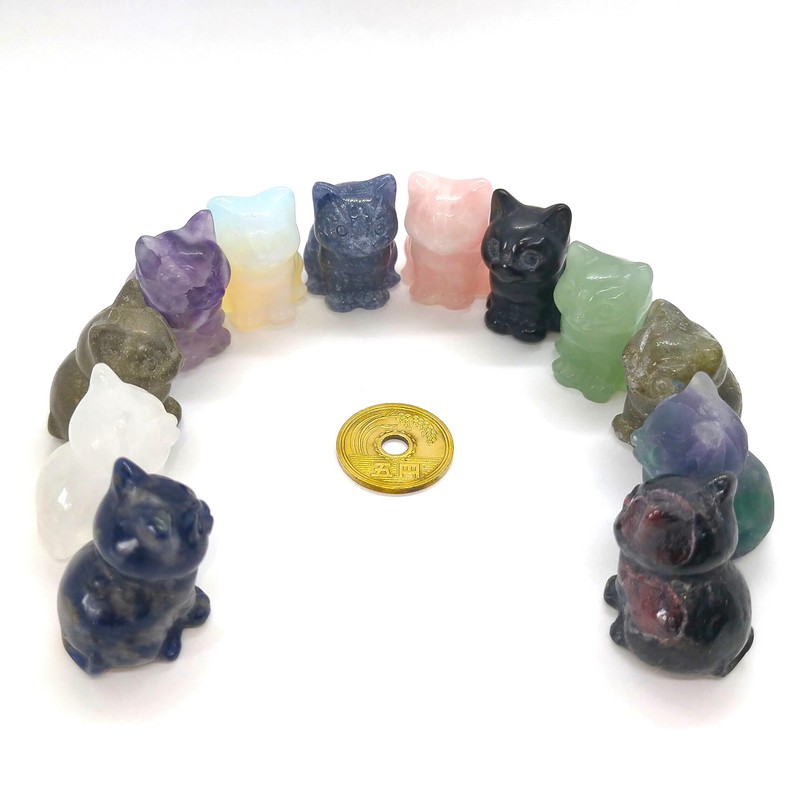 Mineral Specimen 30mm Cat Shape (Fluorite)