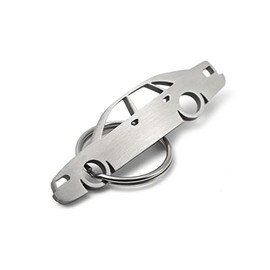 Streetculture Keyring CarShape Stainless Steel Motorsport Car Parts Car Vehicle Tuning A8 D2 RS2-937, silver