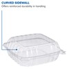Dart C90PST1 ClearSeal Plastic Hinged Containers, Clear, 8.2 x 8.3