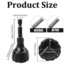 Deburring External Chamfer Tool 3 to 20MM Quick Disassembly Deburring Chamfering Drill Removable Hex Shank Deburring Tool Pipe Deburring Tool with Tungsten Steel Blade for 1/8"-3/4"