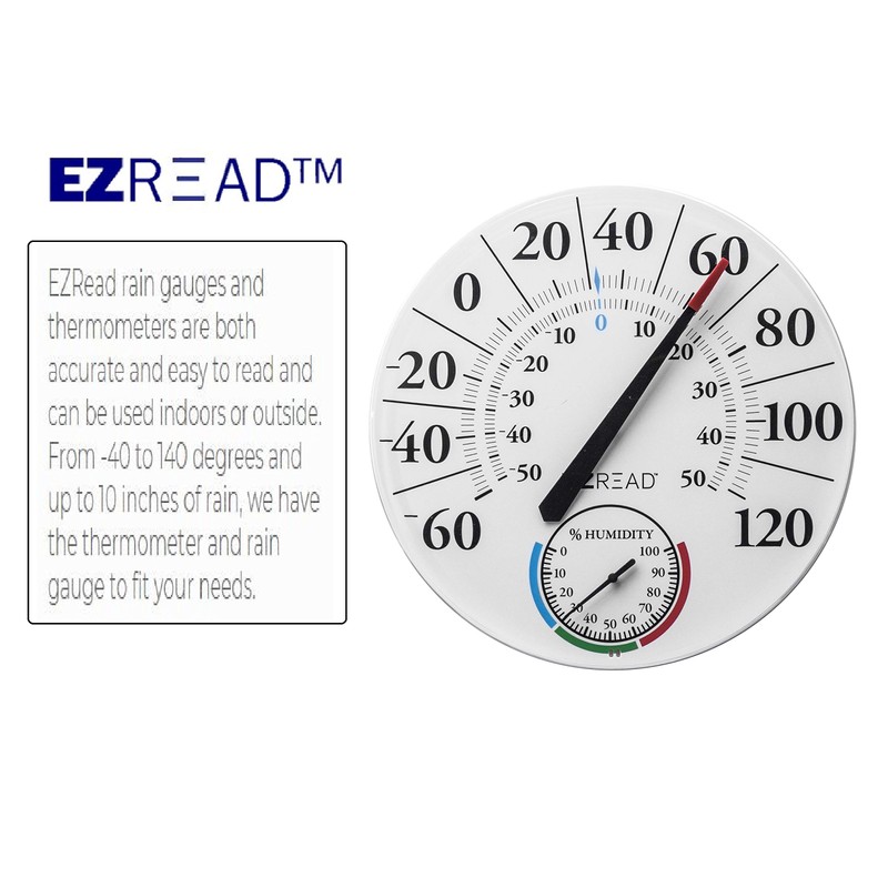 Headwind Consumer Products 840-1212 EZREAD Dial Thermometer/Hygrometer, White