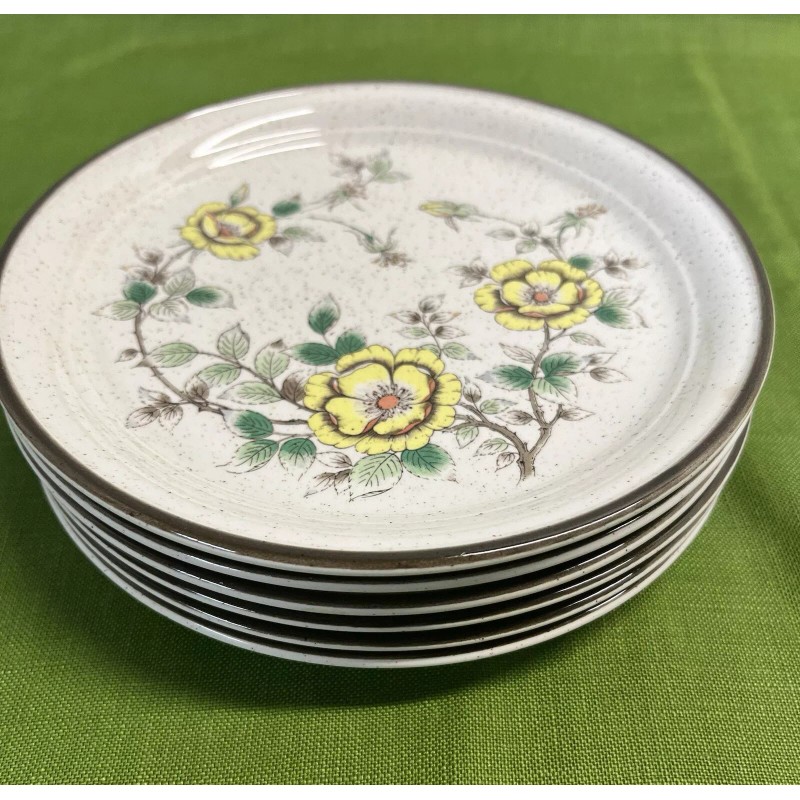 Arklow Honey Stone Rare Charlene #8182 Dessert Plate 7.5” (6)