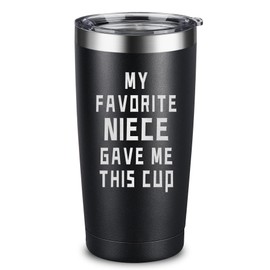 ARIABLE Uncle Gifts from Niece - Best Uncle Gifts - Christmas Gifts for Uncle, Funny Gifts for Uncle Birthday World Best Uncle Ever Present, 20oz Tumbler