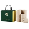 QingYa Bamboo Toilet Paper 12 Rolls, Resuable Packaging,New Plastic-Free,3 ply,