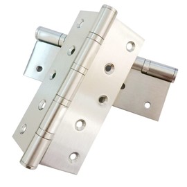 Hyever 6 Inch Ball Bearing Door Hinges for Heavy Duty Wood Door, Door Hinges with Mounting Hardware, 6 x 4 inch NRP with Square Corners for Interior & Exterior Door White Surface 2pcs