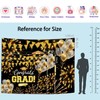 Ladvis Black Gold Graduation Backdrop, Class of 2024 Backdrop Congrats