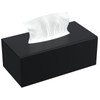 AITEE Acrylic Tissue Box Cover: Black Rectangle Tissue Holder Napkin