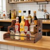 Fengligoo 3-Tier Wood Bottle Display Shelf, Modern Liquor Bottle Rack