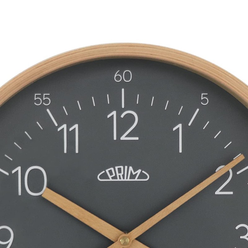 PRIM Grey Wooden Wall Clock Wall Clock Will Satisfy Everyone,