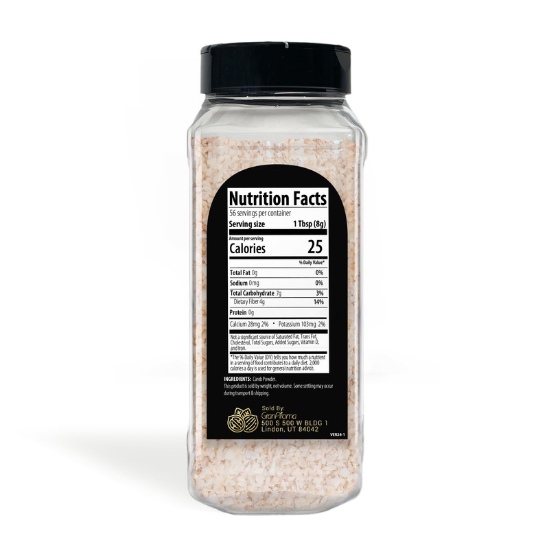 GranAroma Carob Powder, Baked Goods, Shakes & Smoothies (16 Ounce)