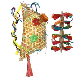 Generic 2024 New Pcs Bird Toy Small Bird Shredding Foraging Toys for Parrot Parakeet Toy Chewing Hanging Shredded Paper Cage Accessories Rope Perch Cockatiel Conure Lovebird Budgie Chicken coop cage
