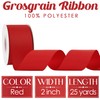 MEEDEE Red Grosgrain Ribbon 2 Inch Grosgrain Hair Ribbon 25