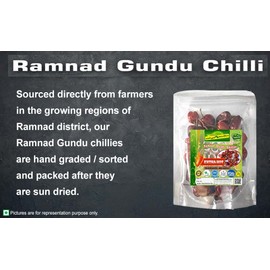 nalAmudhu Ramnad Extra Hot Spicy Round Red Chilli Whole/Milaka/Paprika/Mirch Spice - 200 Gram / 7 Ounce