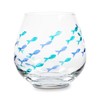 Abbott Collection Blue/Green Fish Stemless Goblet, 1 Count (Pack of