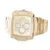 Aqua Master Men's Gold Tone Steel Champagne Dial Diamond Chronograph