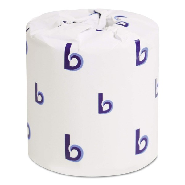Boardwalk 6155 Two-Ply Toilet Tissue, White, 4 1/2 x 4 1/2 Sheet, 500 Sheets/Roll, 96 Rolls/CT