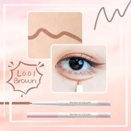 ROWNYEON Teardrop Bag Glitter Tear Bag Liner Eyeshadow Concealer Pencil Type Eye Line Plump (L001 Brown)