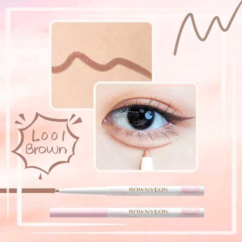 ROWNYEON Teardrop Bag Glitter Tear Bag Liner Eyeshadow Concealer Pencil