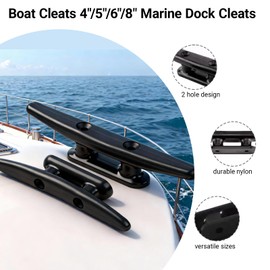 Trafu Black Boat Nylon Cleat 4pcs (6inch-4pcs)