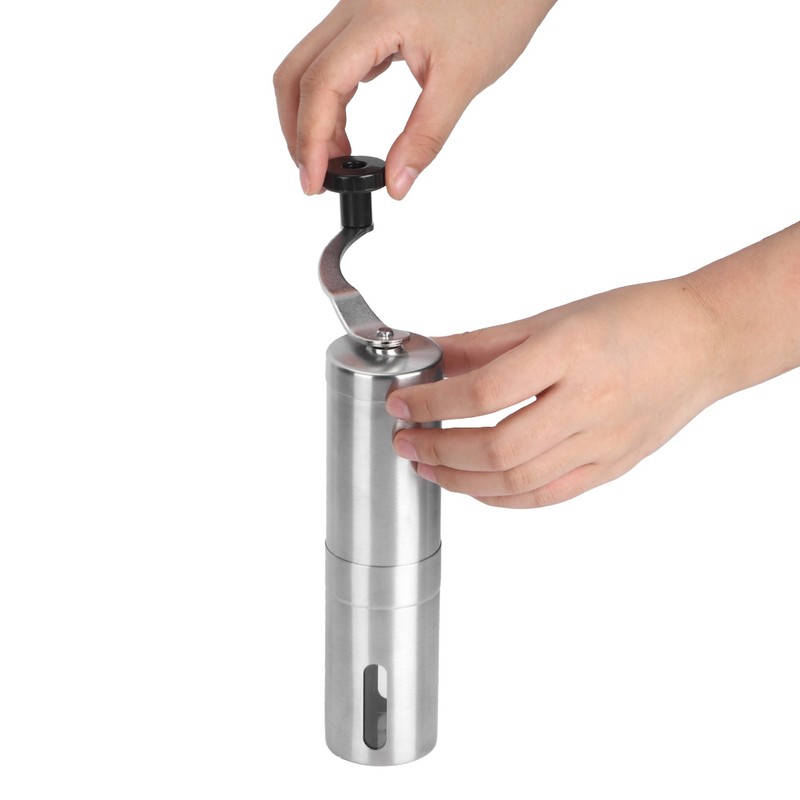 Portable Stainless Steel Manual Coffee Grinder Hand Crank Mill Grinding