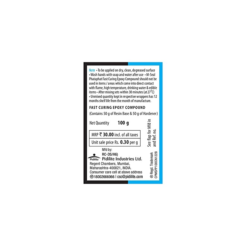 MSEAL Pidilite M-Seal PHATAPHAT Fast Curing EPOXY Compound 4 x