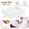 Moretoes 20pcs 19x14x4in Sheet Cake Boxes, White Rectangle Bakery Boxes