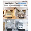 Eonini 2-in-1 Socket Fan Light with Remote, Small Ceiling Fans