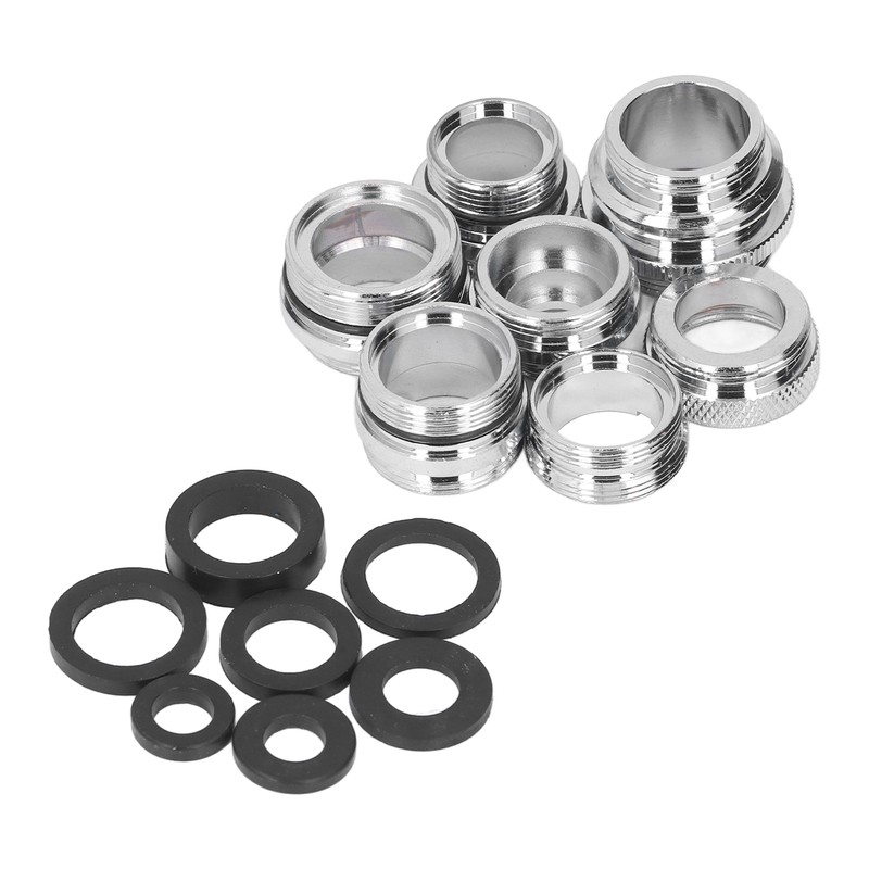 7Pcs/Set Male Female Faucet Adapter Kit with Gasket Brass Aerator