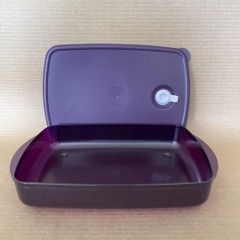 Tupperware Vent N Serve Microwaveable Large Shallow 6 Cup #3381 Purple New