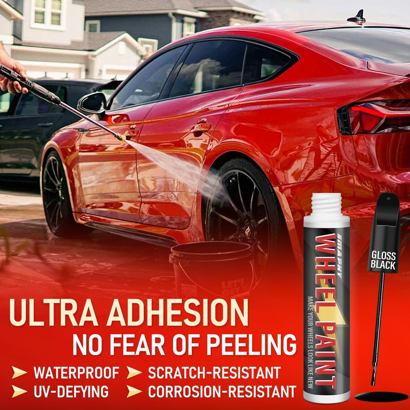 Gloss Black Rim Touch Up Paint, Rim Paint for Curb