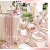 Aktor 6 Pack Dusty Pink Cheesecloth Table Runner 10Ft Gauze