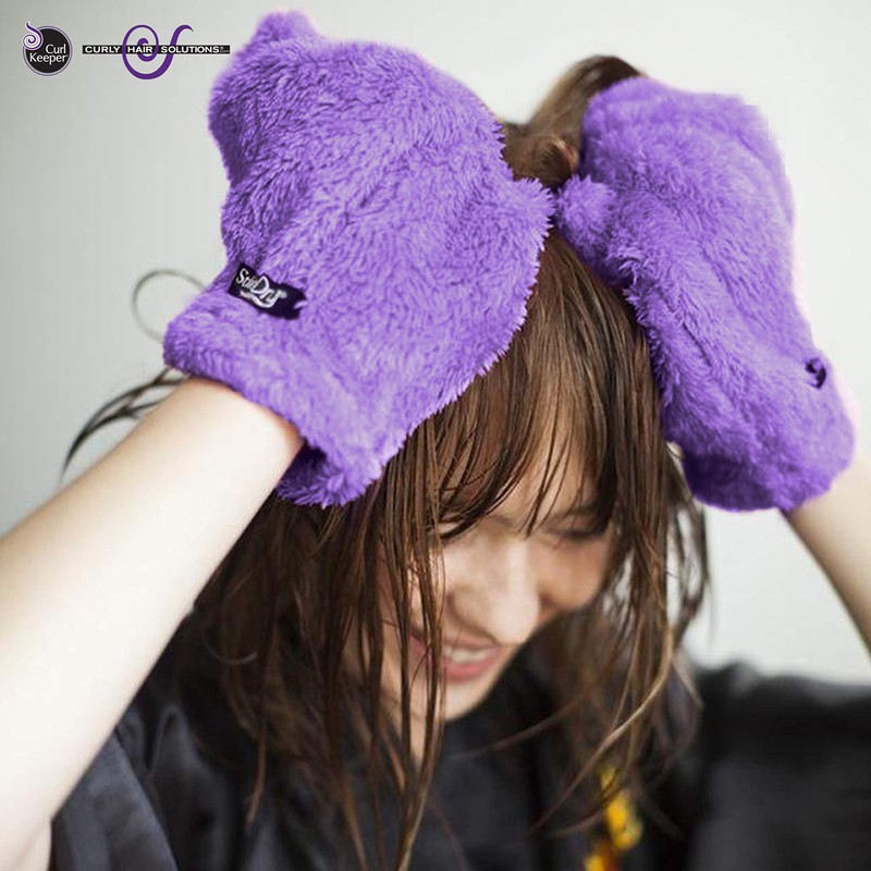 Curl Keeper Quick-Dry Styling Gloves | 2 Gloves | Microfiber