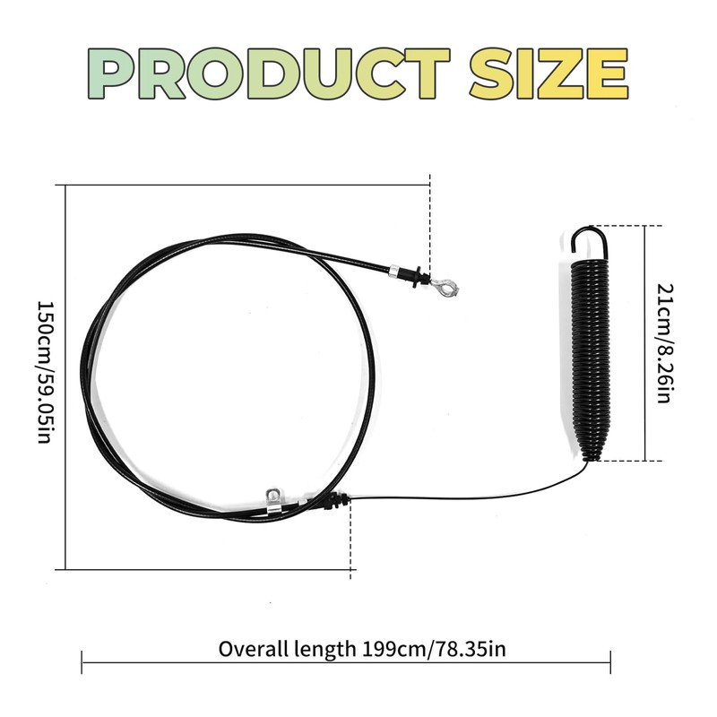 GY22387 PTO Control Cable Compatible with John Deere Lawn Mower