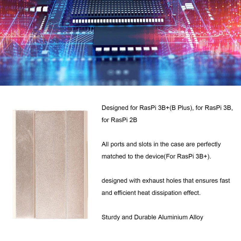 For RasPi 3B Case Aluminium Alloy Fast Cooling Easy Installation