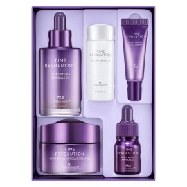 MISSHA [MISSHA] Time Revolution 5X Night Repair 2 Set - 1Set (5 items) / Free Gift
