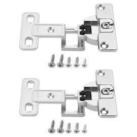 VGOL 2Sets 250 Degrees Door Hinges Zinc Alloy Large Angle Cabinet Wardrobe Thickening Folding Furniture Fixing Accessories with 10 Screws(Hole Distance 30mm and 50mm Width 64mm and 52mm)